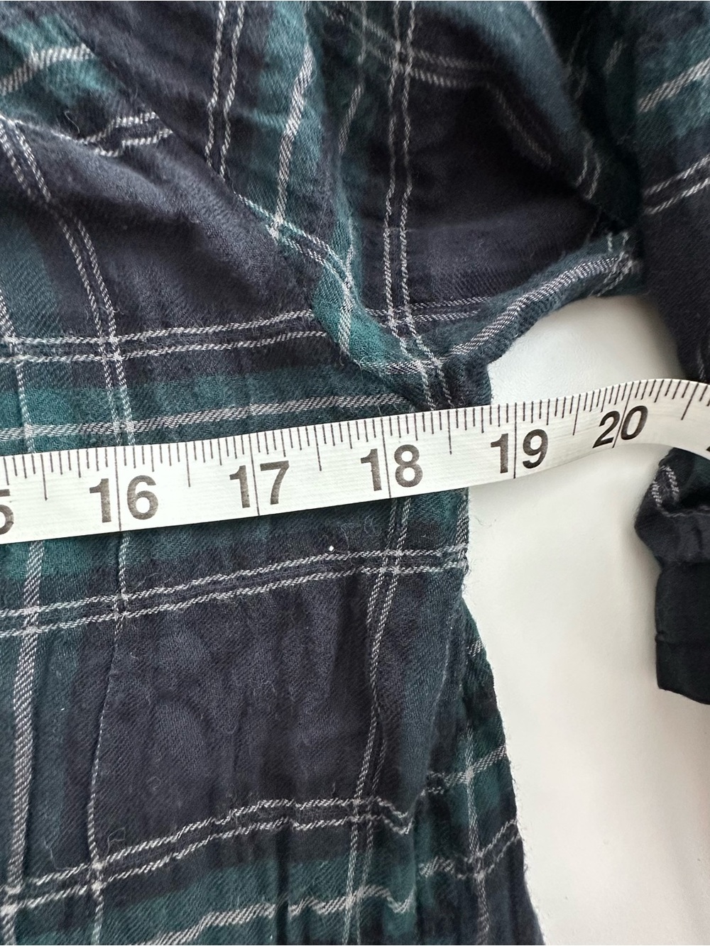 Y2K Zara Navy and Green Plaid Peasant Tunic with Braided Tie S - Picture 9 of 10